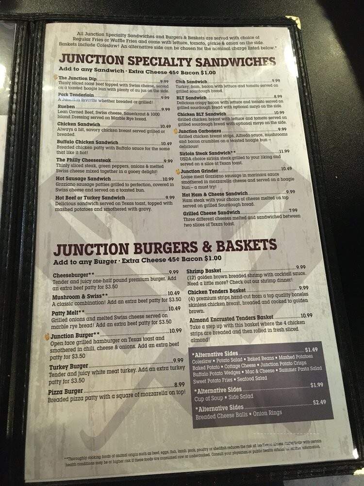 Grand Junction Bar & Grill - West Des Moines, IA menu_pic