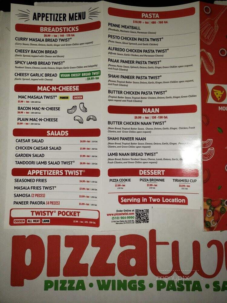 Pizza Twist - Hercules, CA menu_pic