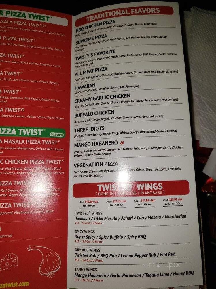 Pizza Twist - Hercules, CA menu_pic