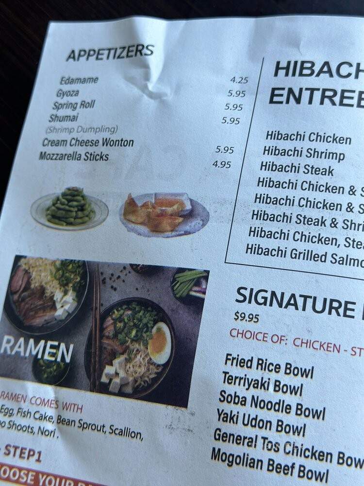Ginza Cafe - Greenville, SC menu_pic
