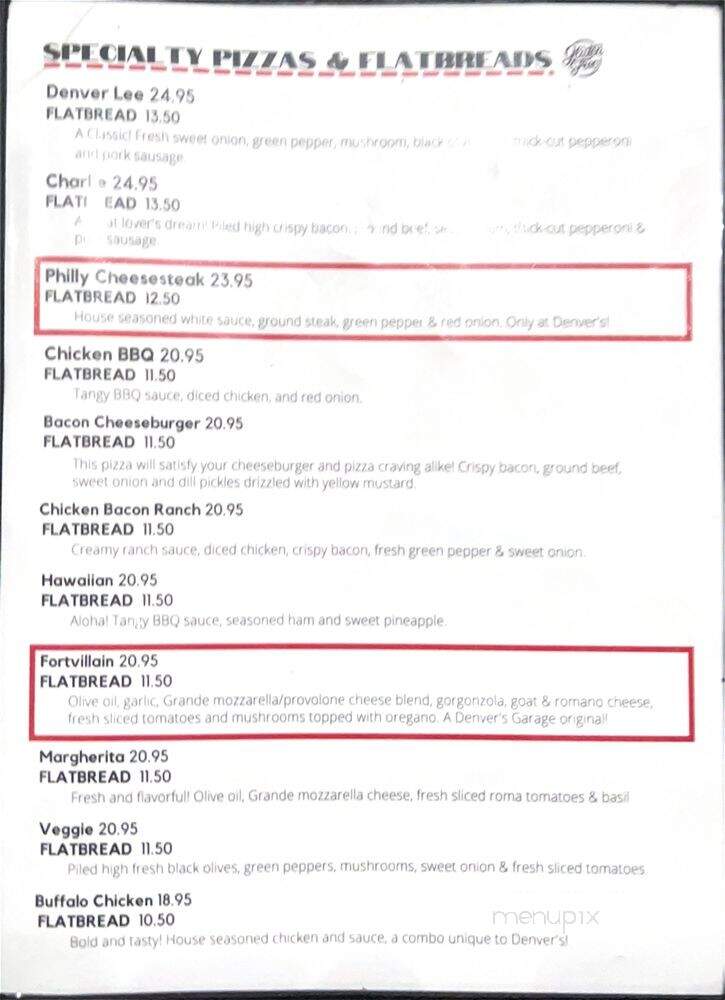 Denvers Garage Pizza & Brews - Fortville, IN menu_pic