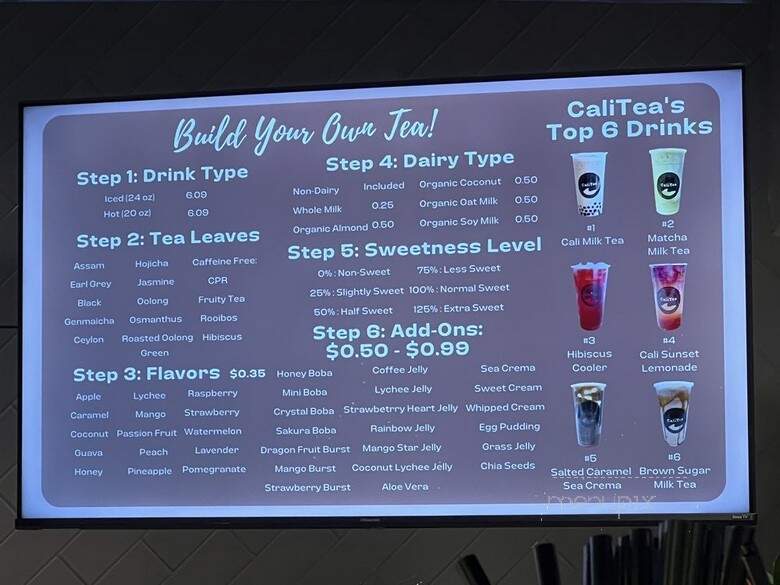 CaliTea - Long Beach, CA menu_pic