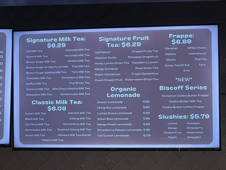 CaliTea - Long Beach, CA menu_pic