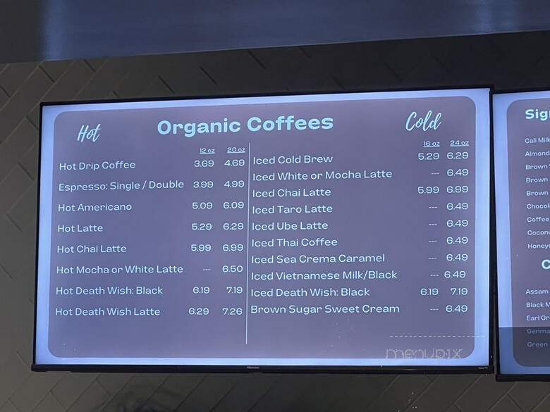 CaliTea - Long Beach, CA menu_pic