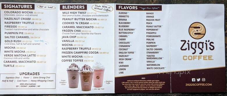 Ziggi's Coffee - Chandler, AZ menu_pic