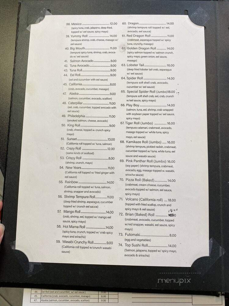 Top Sushi - St. Louis, MO menu_pic