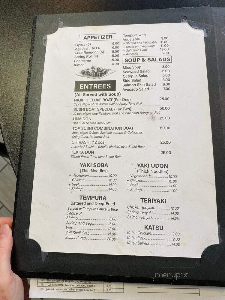 Top Sushi - St. Louis, MO menu_pic