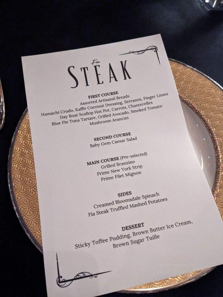 Fia Steak - Santa Monica, CA menu_pic