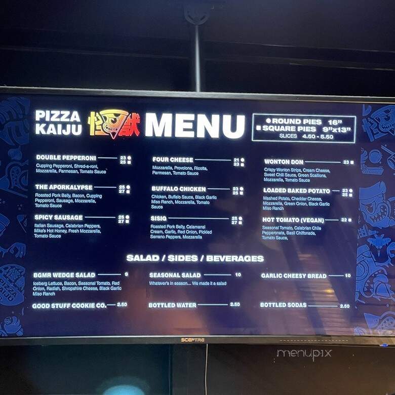 Pizza Kaiju - National City, CA menu_pic
