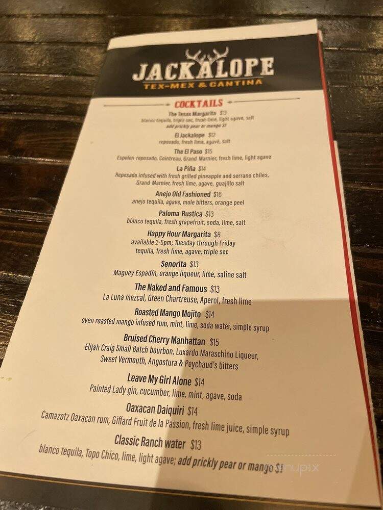 Jackalope Tex Mex & Cantina - Seattle, WA menu_pic