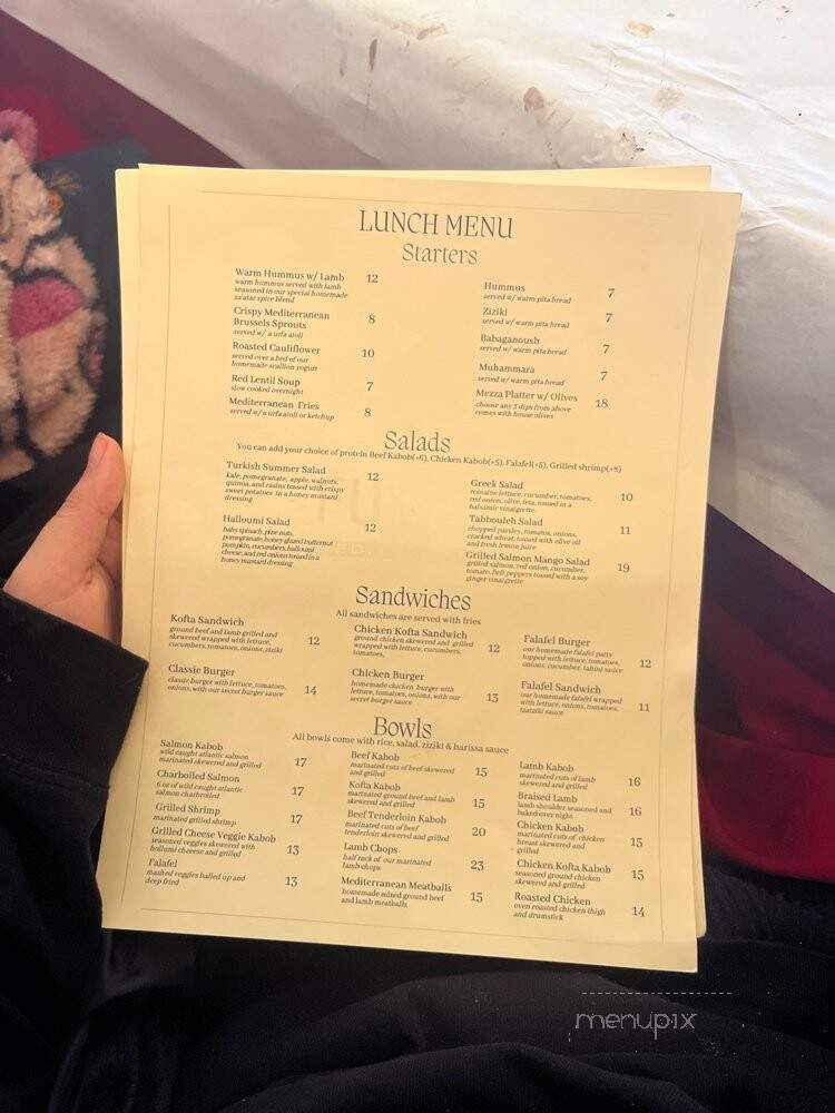 Fusion Mediterranean Grill & Bar - Dallas, TX menu_pic