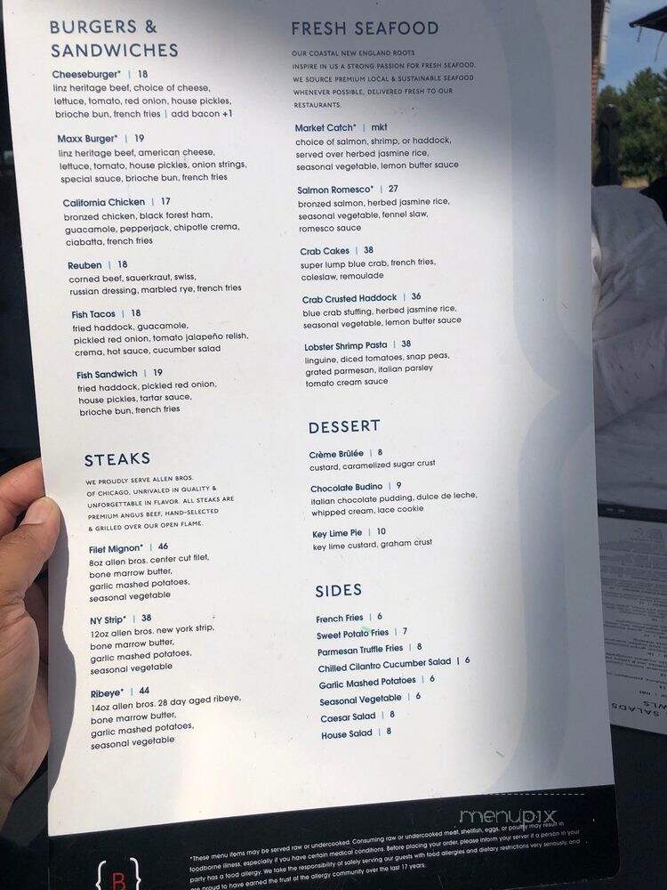 Burtons Grill & Bar - Lynnfield, MA menu_pic