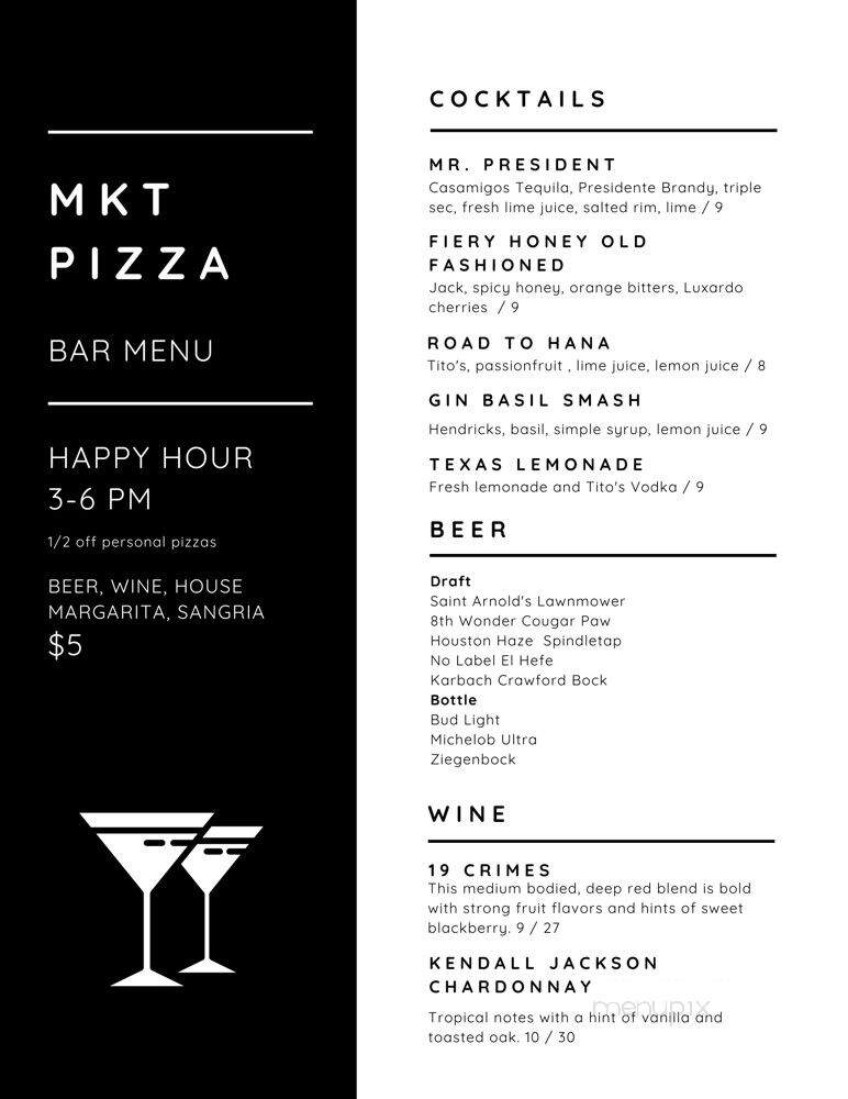 MKT Pizza - Houston, TX menu_pic