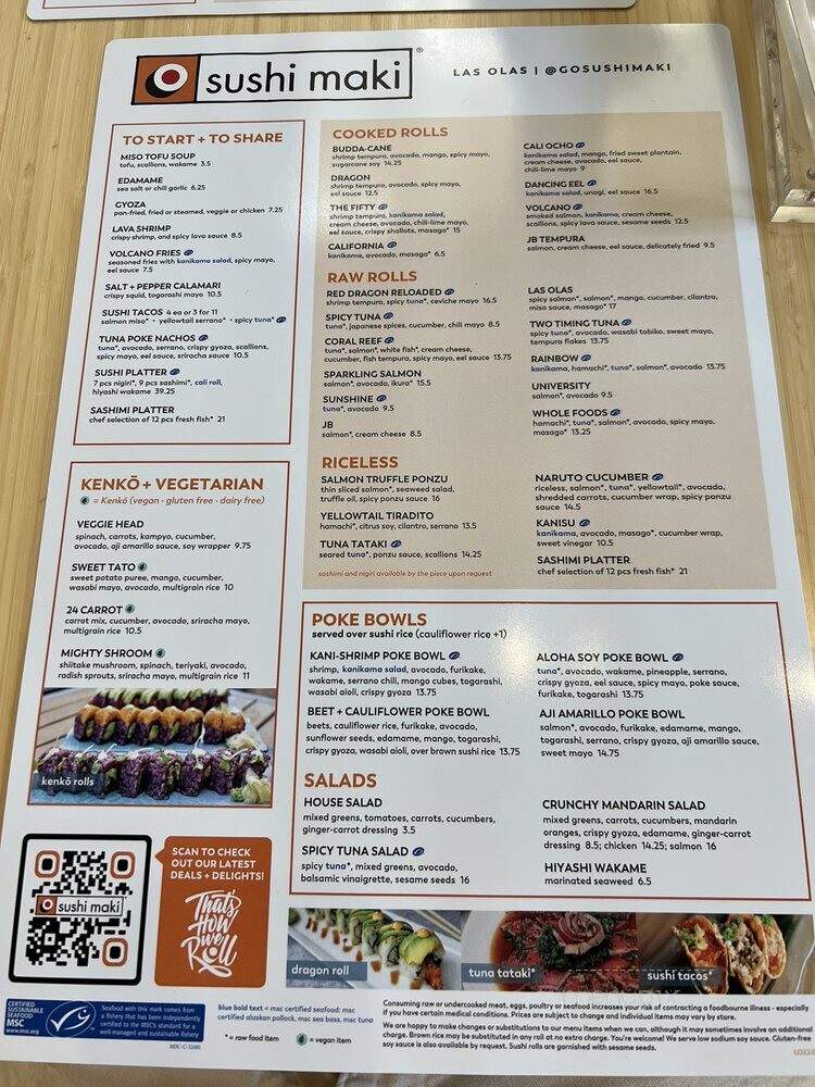 Sushi Maki - Fort Lauderdale, FL menu_pic