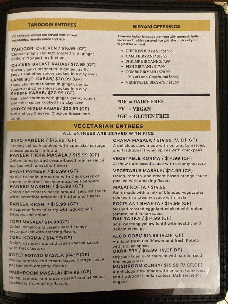 Smoky Hill Indian Cuisine - Aurora, CO menu_pic
