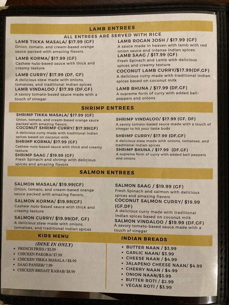 Smoky Hill Indian Cuisine - Aurora, CO menu_pic