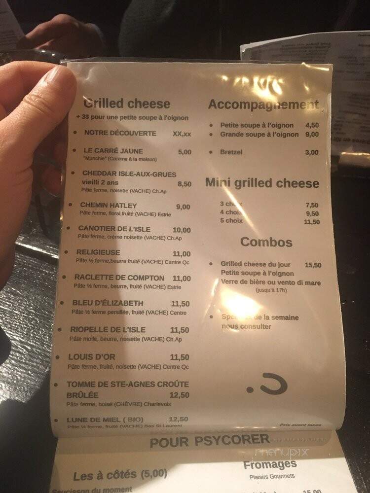 Le Psy Bar - Montreal, QC menu_pic