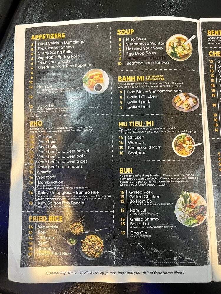 New Saigon - Pittsburgh, PA menu_pic