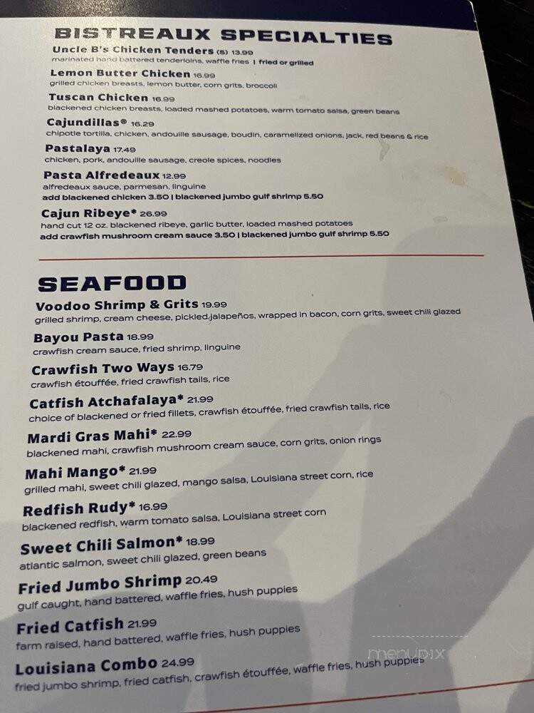 Walk-On's Sports Bistreaux - Birmingham, AL menu_pic