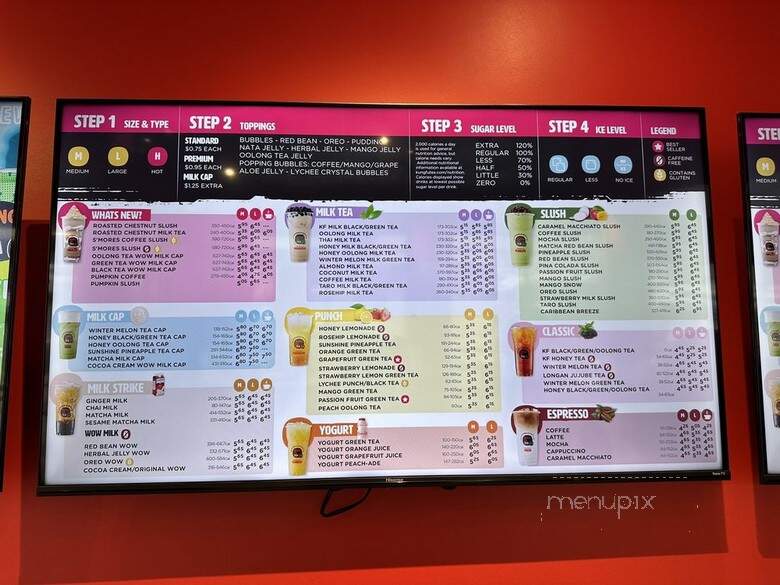 Kung Fu Tea - Fishers, IN menu_pic