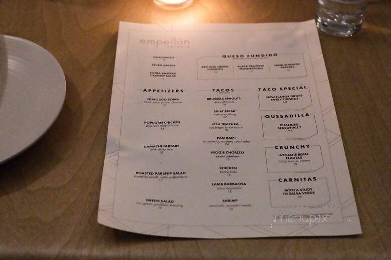 Empellon Taqueria - New York, NY menu_pic