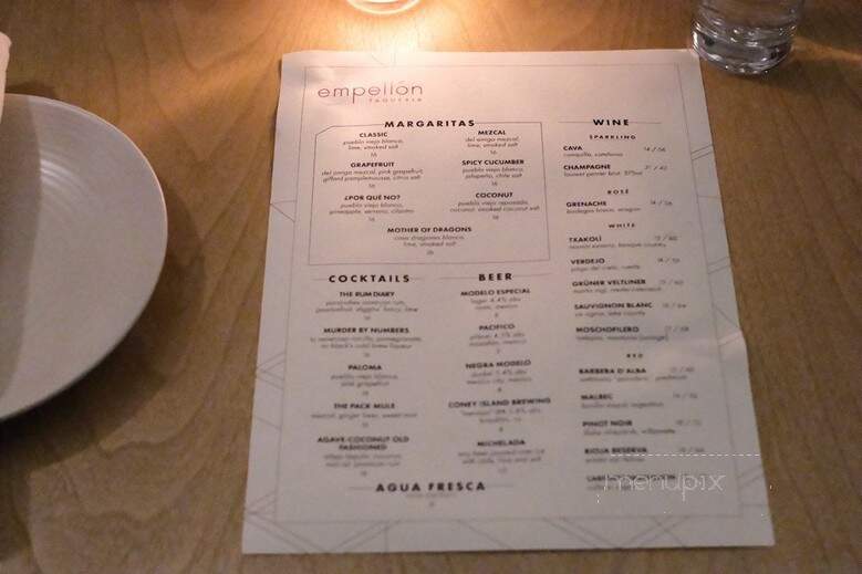 Empellon Taqueria - New York, NY menu_pic