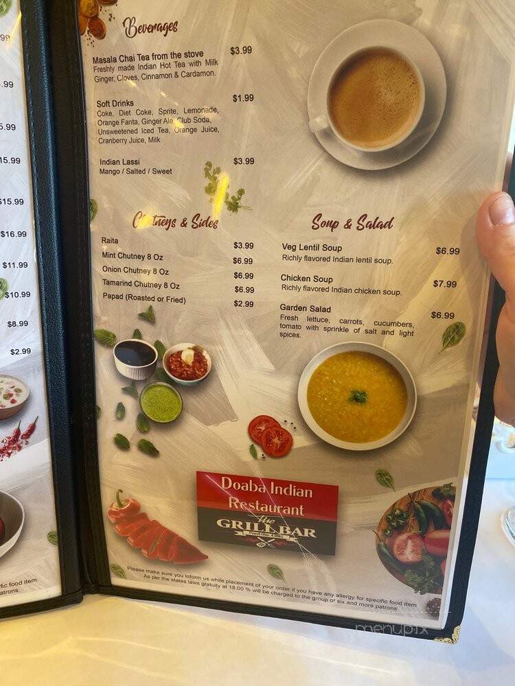 Doaba Indian Restaurant - Powell, OH menu_pic