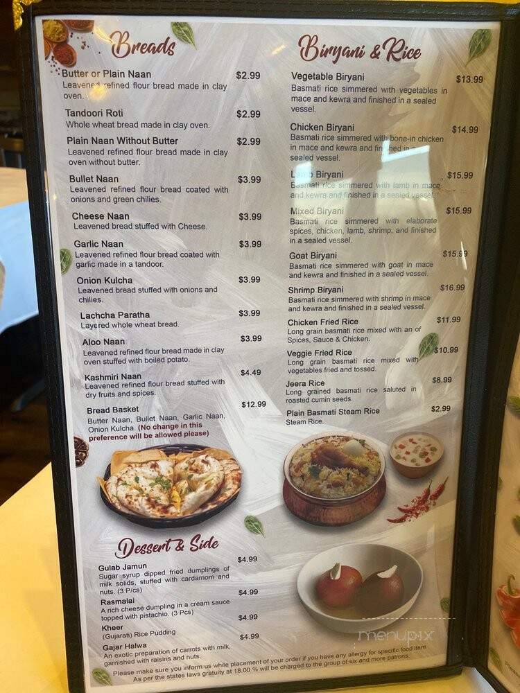 Doaba Indian Restaurant - Powell, OH menu_pic