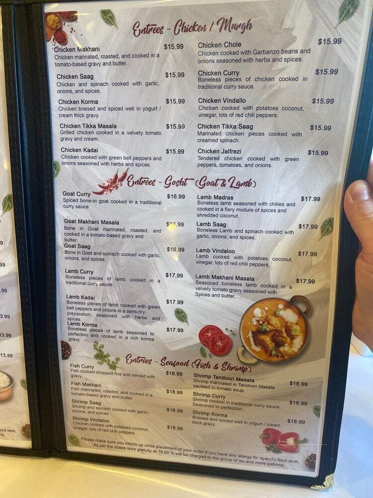 Doaba Indian Restaurant - Powell, OH menu_pic