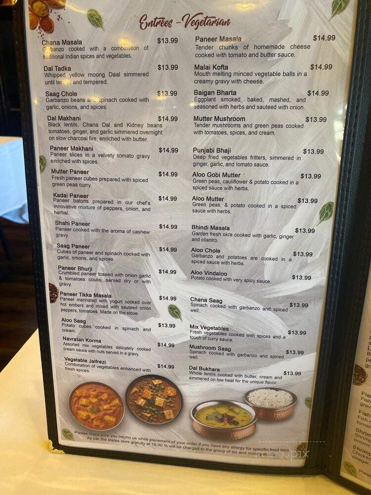 Doaba Indian Restaurant - Powell, OH menu_pic