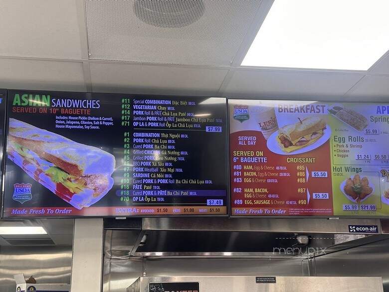 Lee's Sandwiches - Orange, CA menu_pic