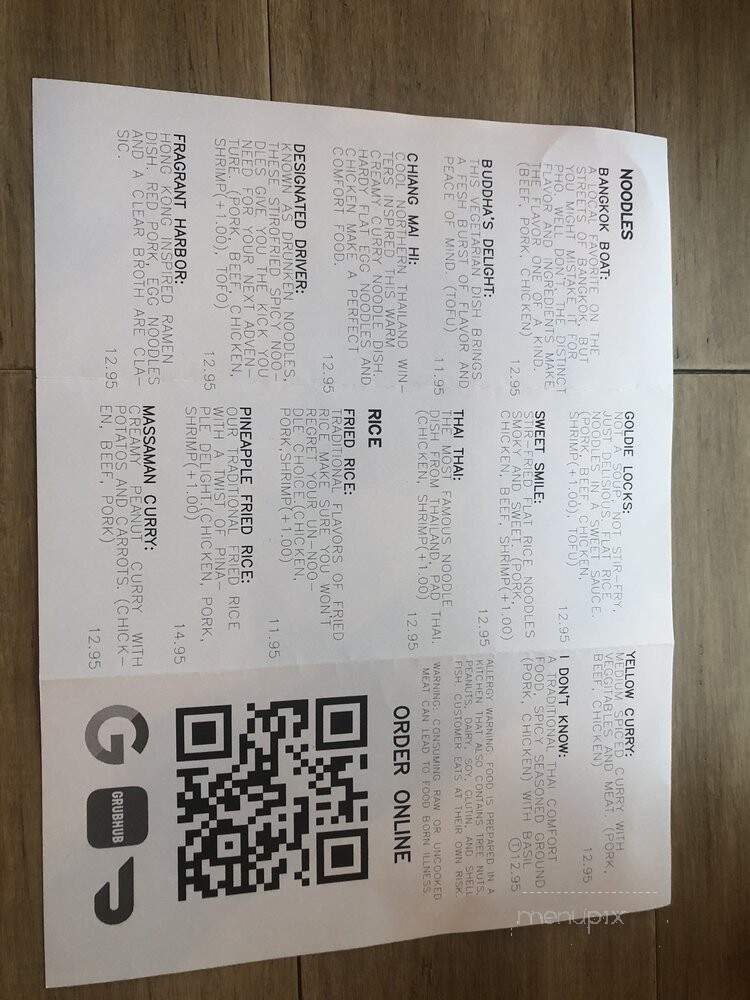 Thani Bowl Noodle House - Salt Lake City, UT menu_pic