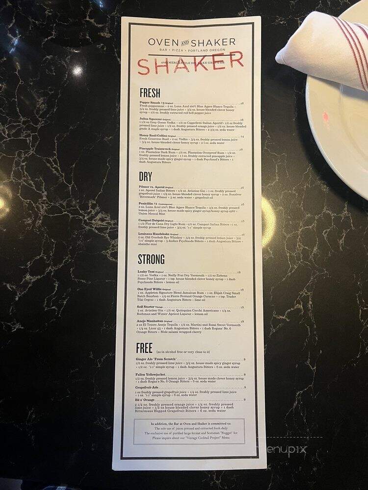 Oven and Shaker - Lake Oswego, OR menu_pic