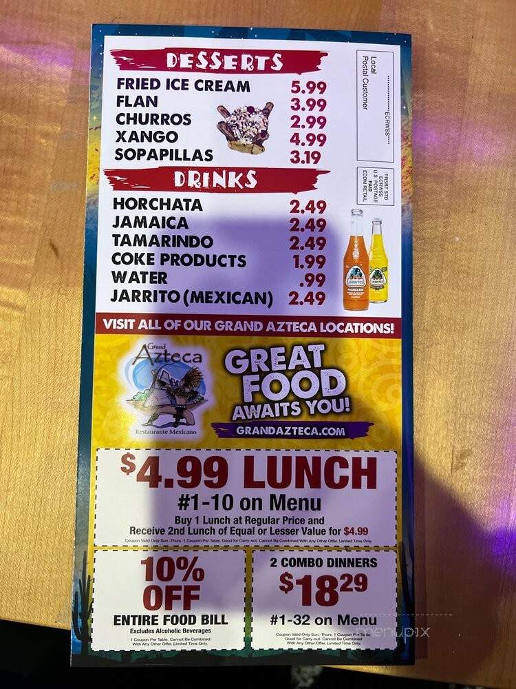 Real Taco Express - Troy, MI menu_pic