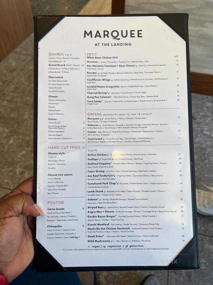 Marquee at the Landing - Fort Wayne, IN menu_pic