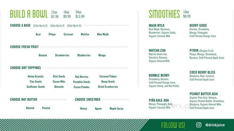 Greenhouse Juice - West Hollywood, CA menu_pic