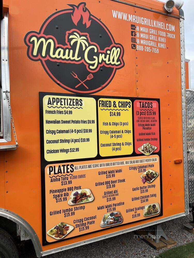 Maui Grill Food Truck - Kihei, HI menu_pic