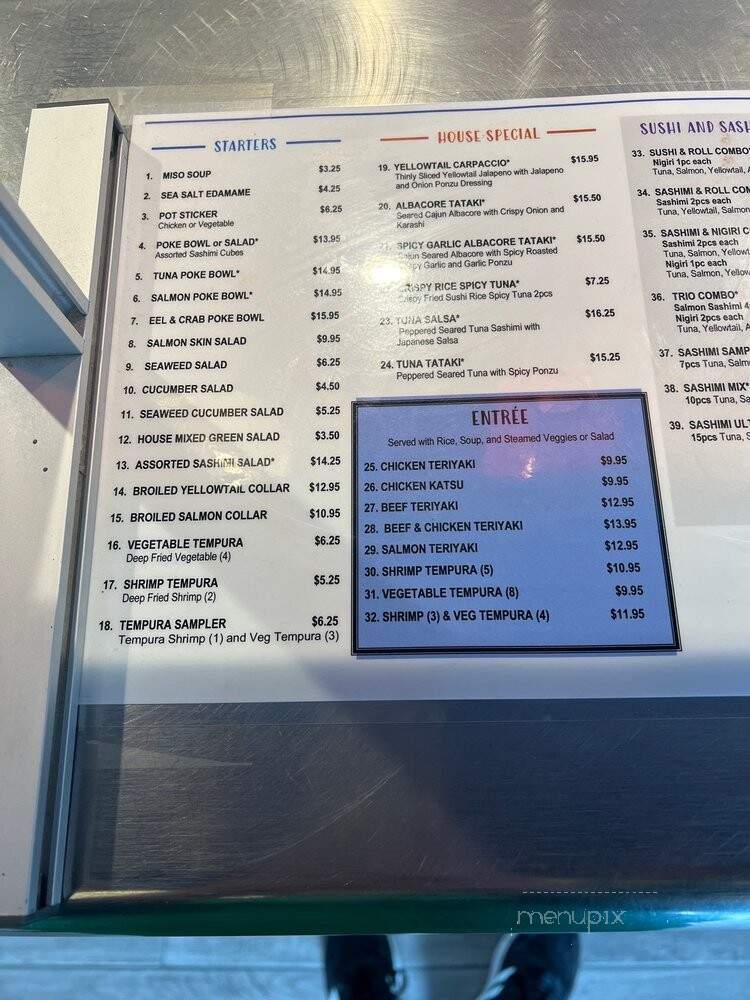 Honsan Sushi & Grill - Laguna Niguel, CA menu_pic