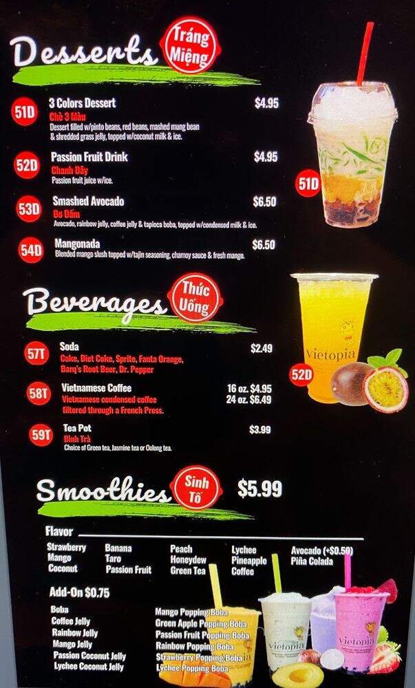 Vietopia Bistro - Farmington, UT menu_pic