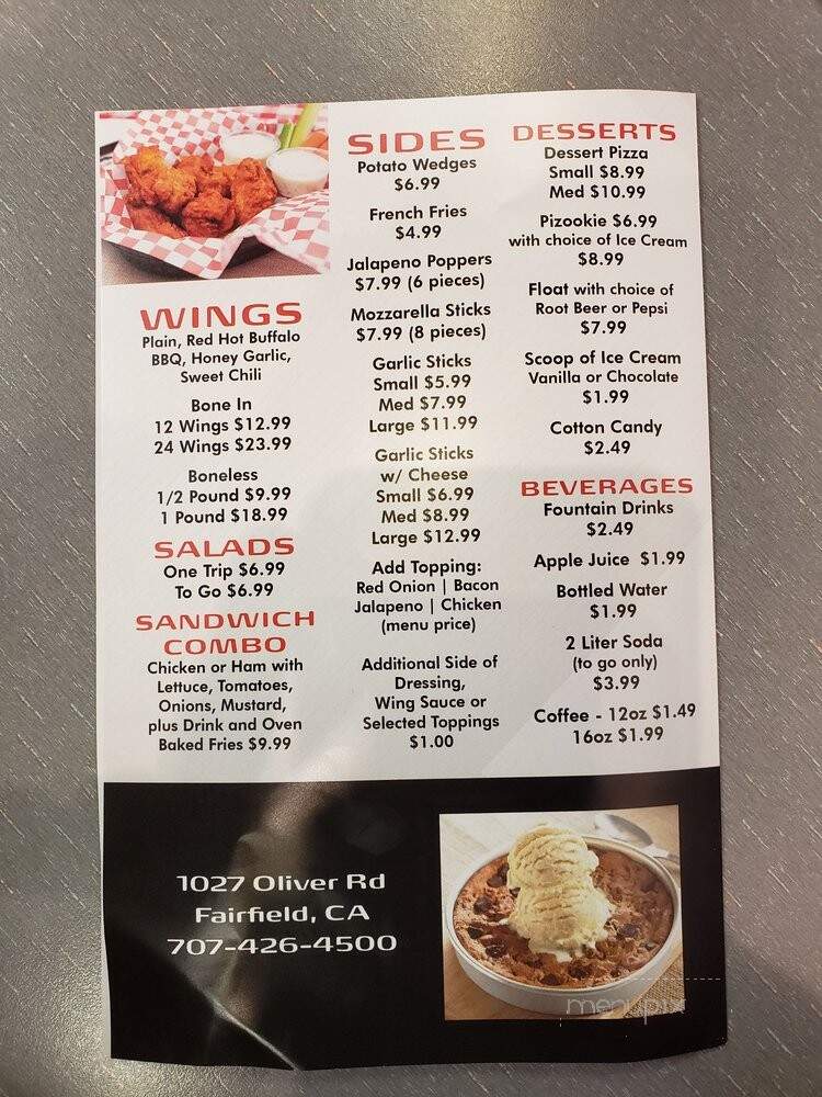 GameX Pizza & Arcade - Fairfield, CA menu_pic