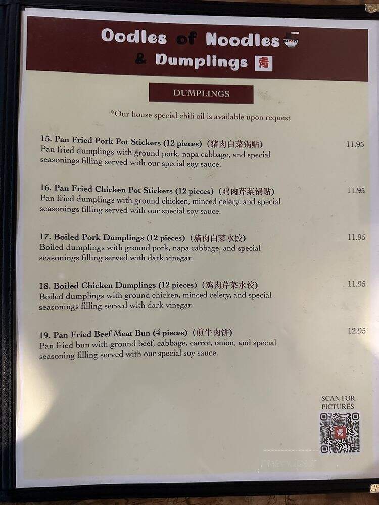 Oodles of Noodles and Dumplings - Oklahoma City, OK menu_pic