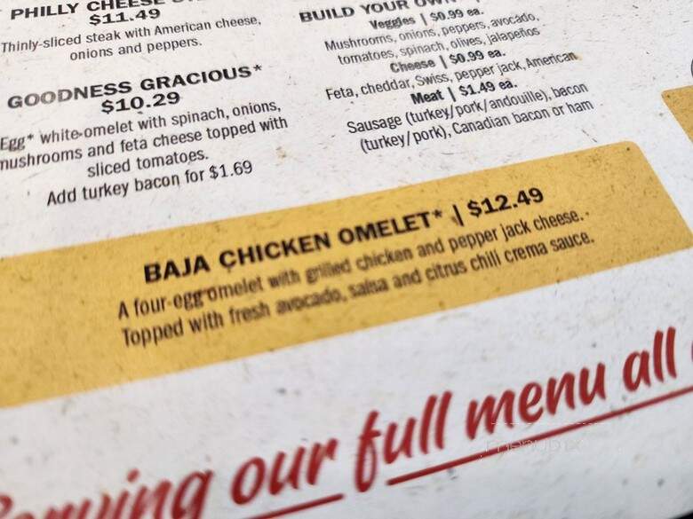 Eggs Up Grill - Norfolk, VA menu_pic
