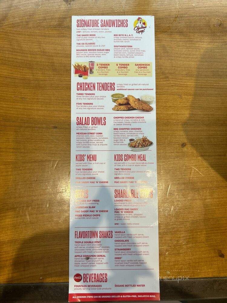 Chicken Guy! - Gatlinburg, TN menu_pic
