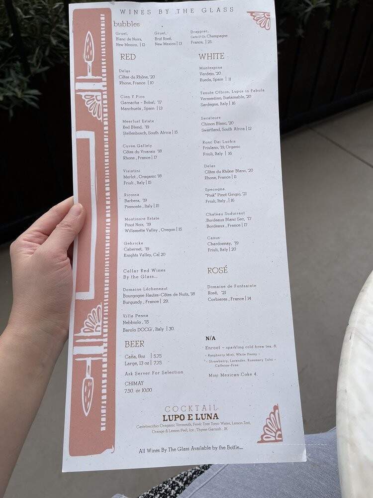 Wolf in the Woods - San Diego, CA menu_pic