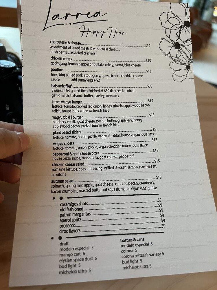 Larrea - Las Vegas, NV menu_pic