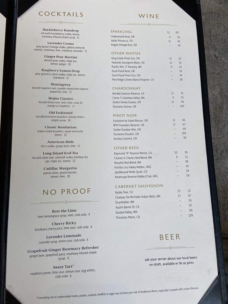 Stanford's - Tacoma, WA menu_pic