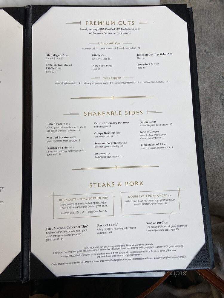 Stanford's - Tacoma, WA menu_pic