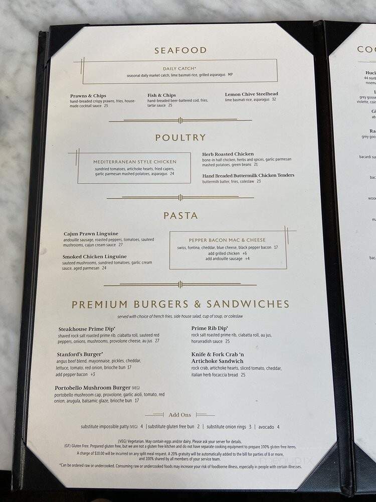 Stanford's - Tacoma, WA menu_pic