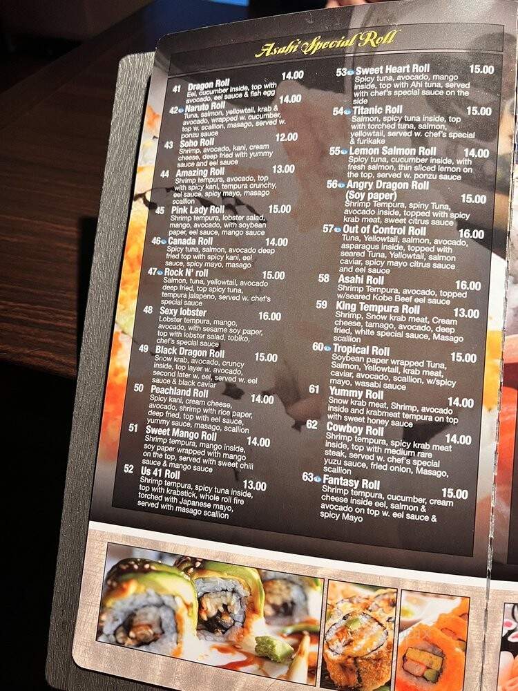 Asahi Hibachi & Sushi - Kissimmee, FL menu_pic