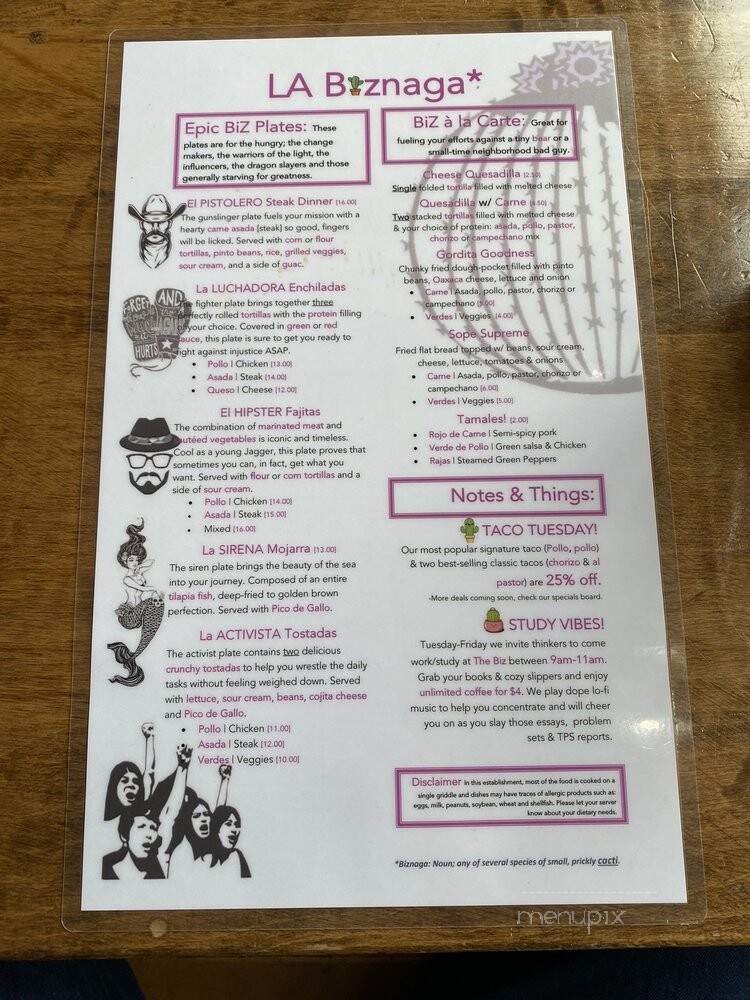 La Biznaga 2 - Chicago, IL menu_pic
